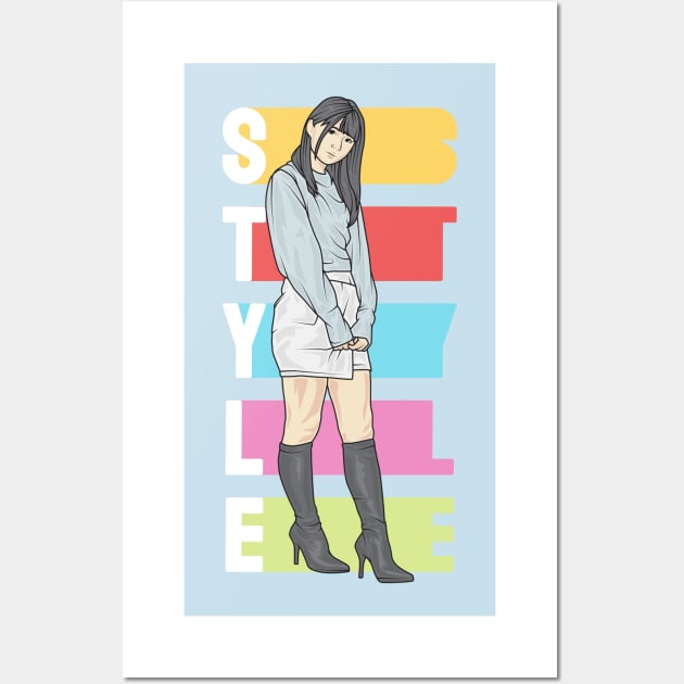 Japanese Girl Wall Art by crissbahari